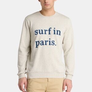 Cuisse de Grenouille Cream Sweatshirt with 'Surfin Paris' Text